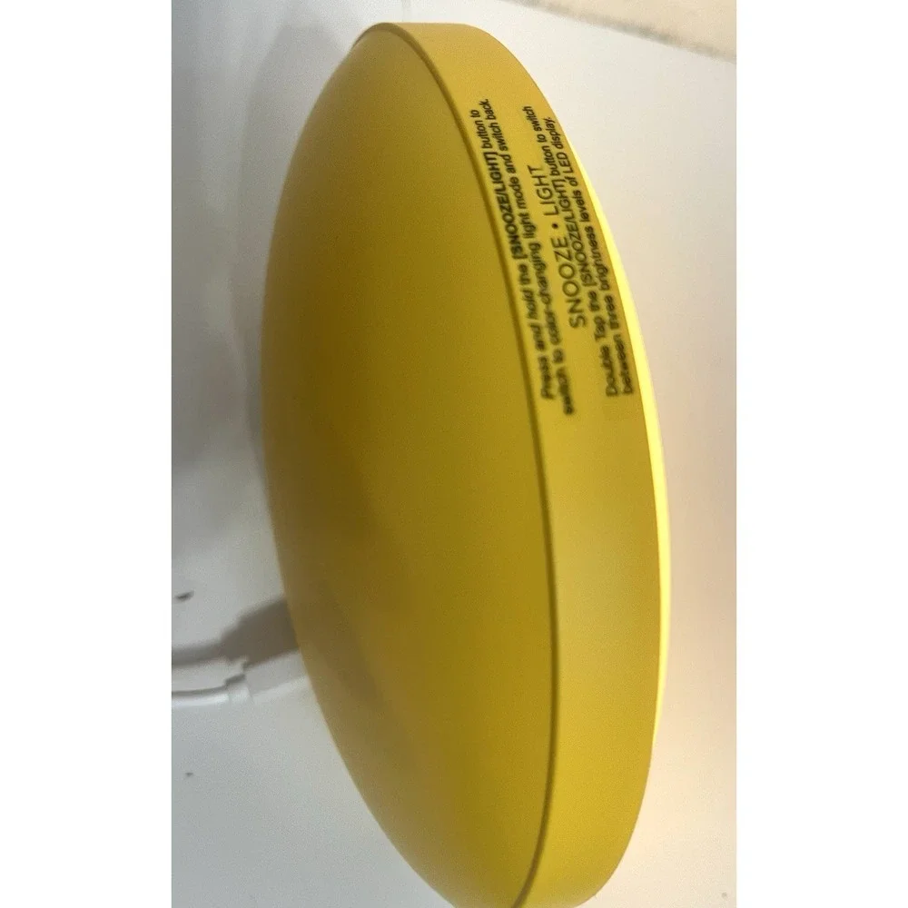 Peanuts Charlie Brown and Snoopy Yellow Sunrise Alarm Clock